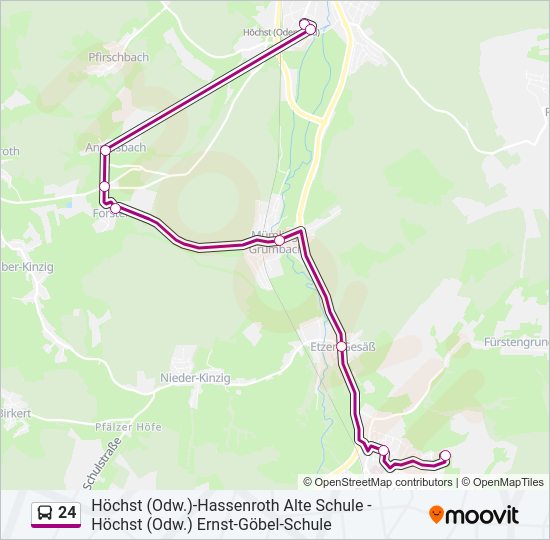 24 Bus Line Map