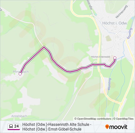 24 Bus Line Map