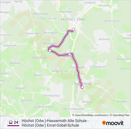 24 Bus Line Map