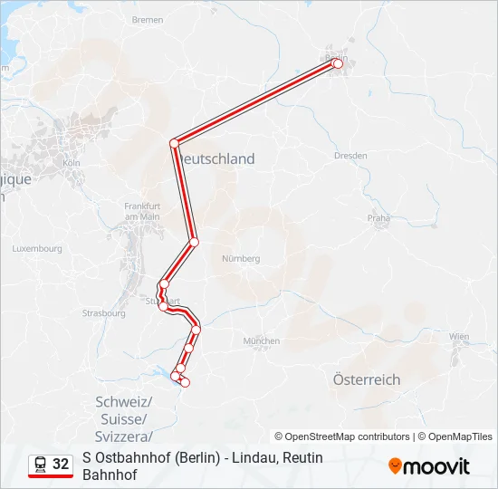 32 Train Line Map