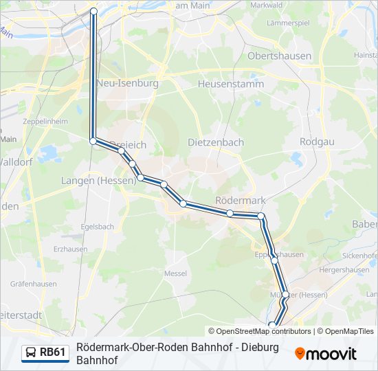 RB61 Bus Line Map