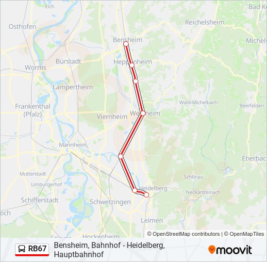 RB67 Bus Line Map