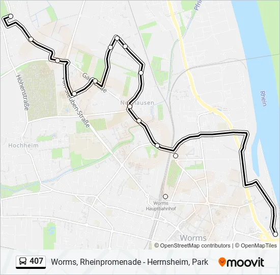 407 Bus Line Map