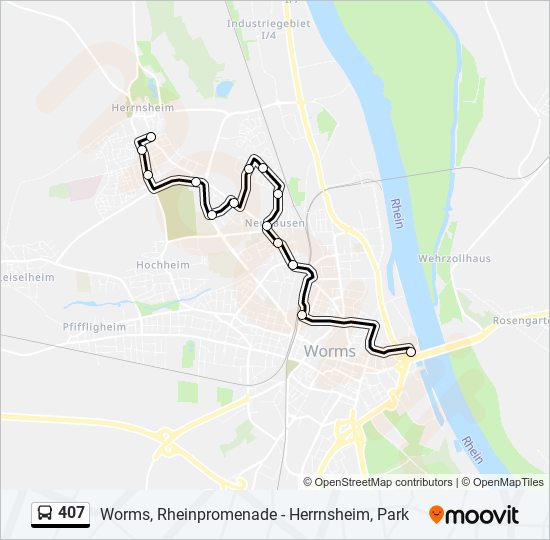 407 Bus Line Map