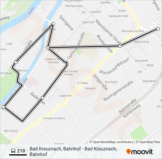 210 Bus Line Map
