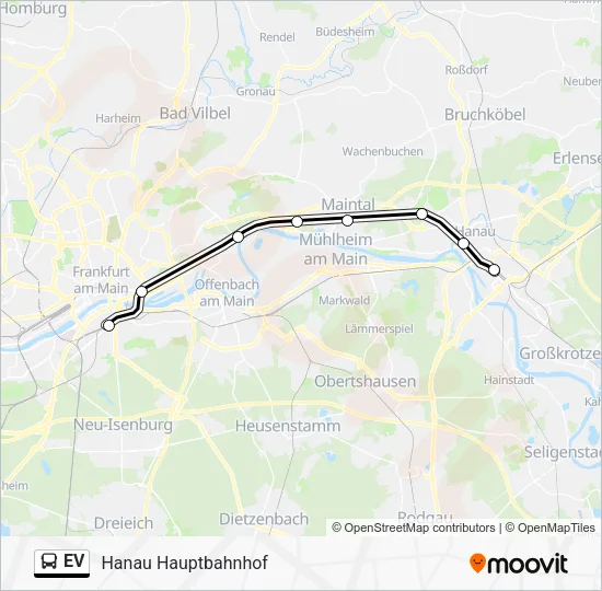 Автобус EV: карта маршрута
