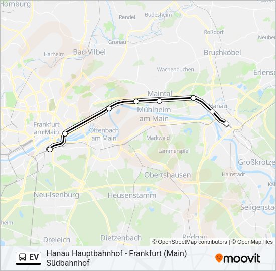 Автобус EV: карта маршрута