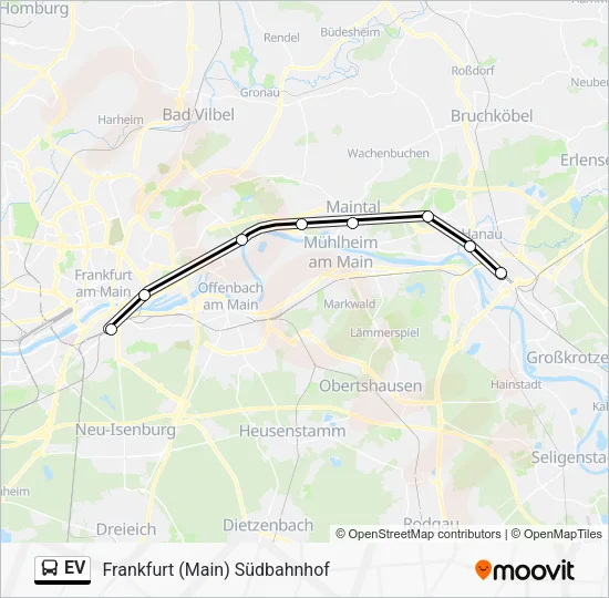 Автобус EV: карта маршрута