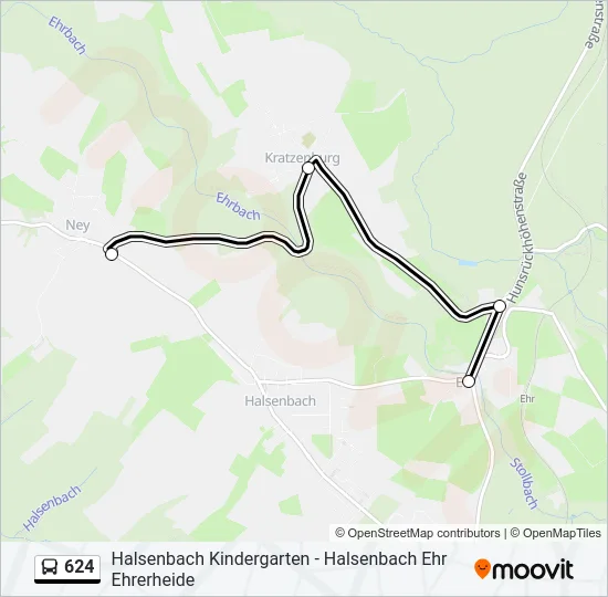 624 Bus Line Map