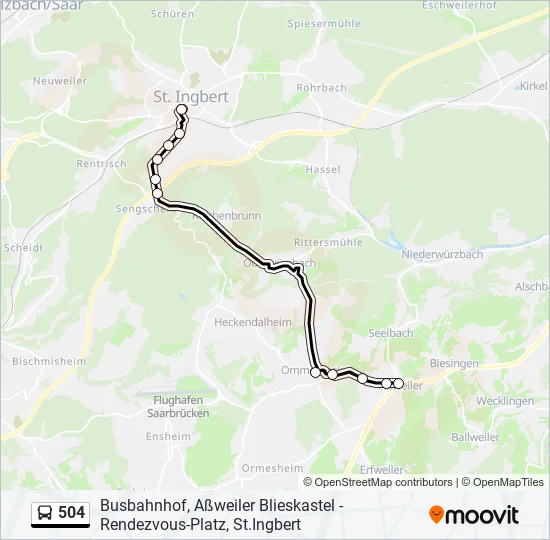 504 Bus Line Map