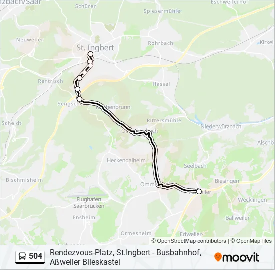 504 Bus Line Map