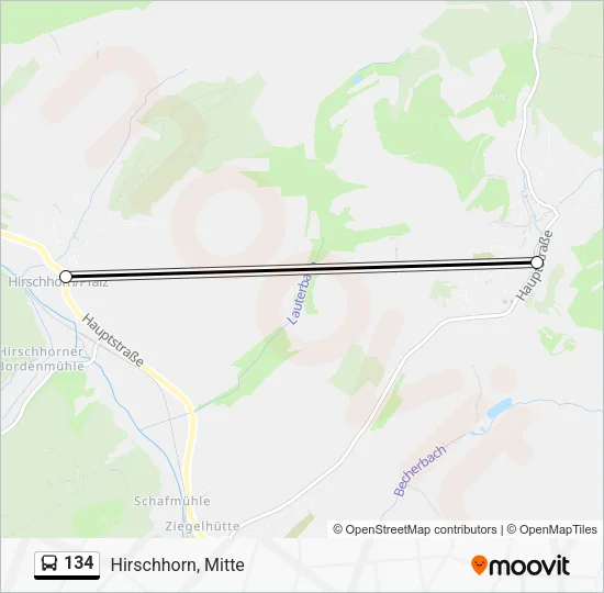 134 Bus Line Map