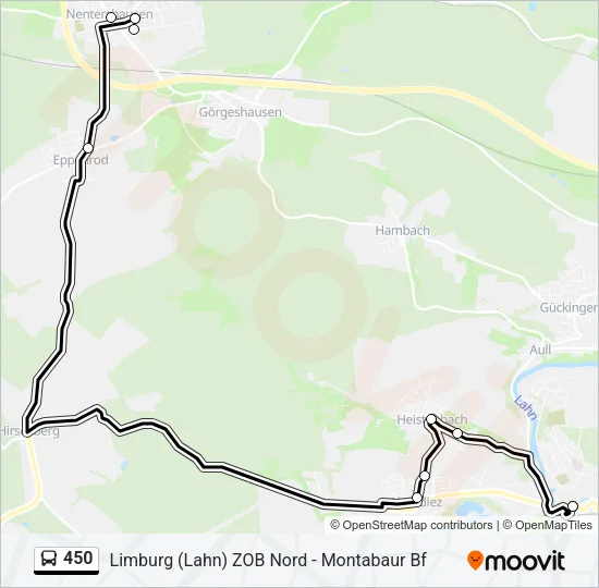 450 Bus Line Map