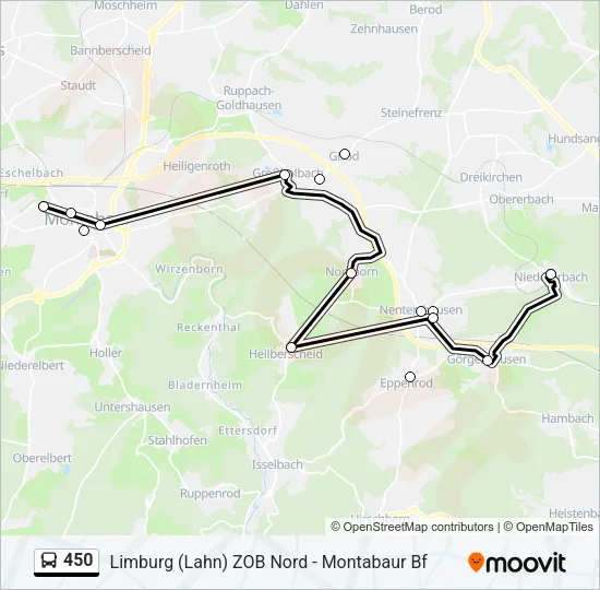 450 Bus Line Map