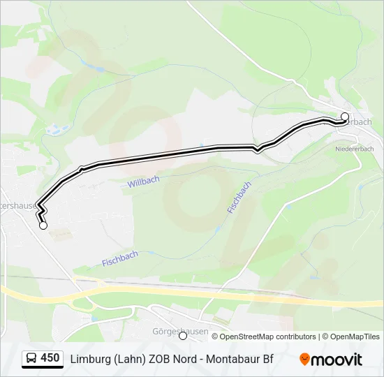 450 Bus Line Map