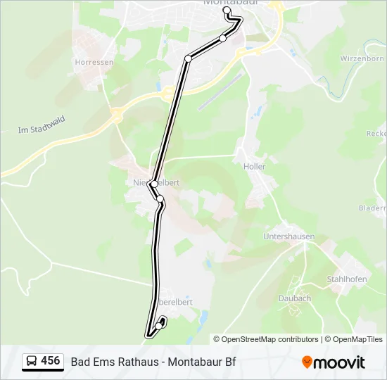 456 Bus Line Map