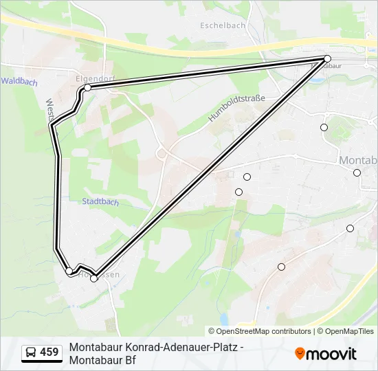 459 Bus Line Map