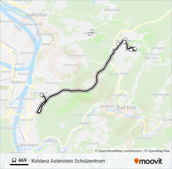 469 Bus Line Map