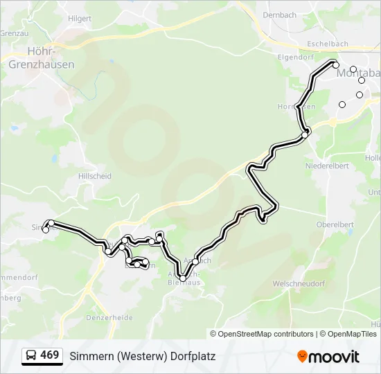 469 Bus Line Map