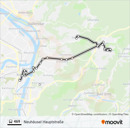 469 Bus Line Map