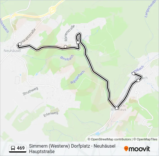 469 Bus Line Map