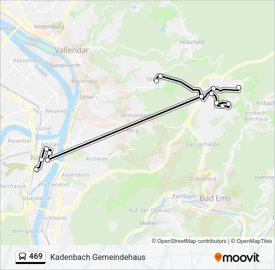 469 Bus Line Map