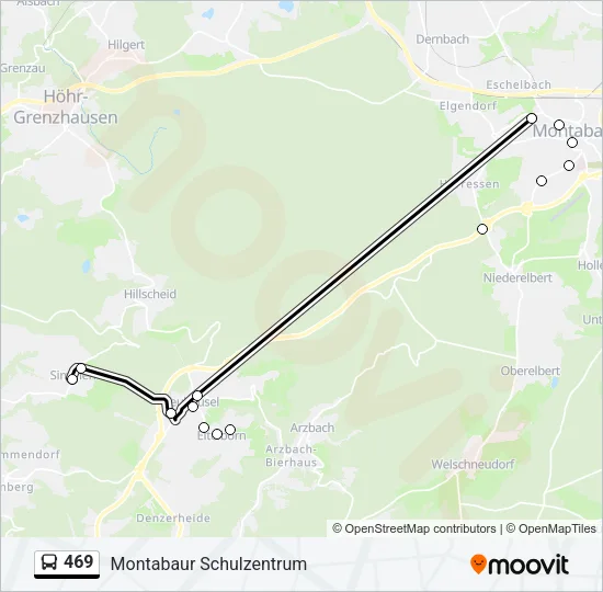 469 Bus Line Map