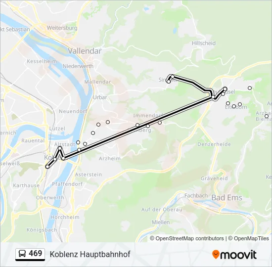 469 Bus Line Map