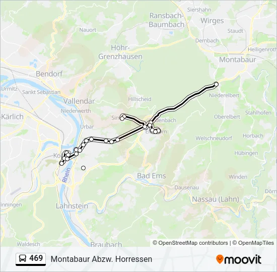 469 Bus Line Map