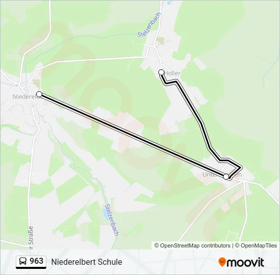 963 Bus Line Map