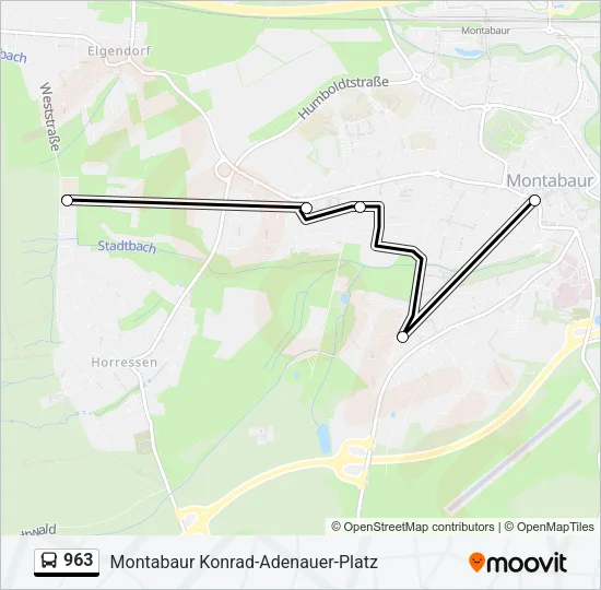 963 Bus Line Map
