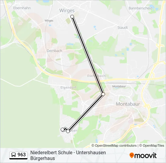 963 Bus Line Map