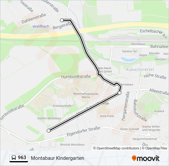 Автобус 963: карта маршрута