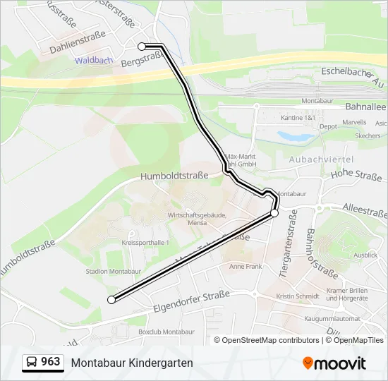 963 Bus Line Map