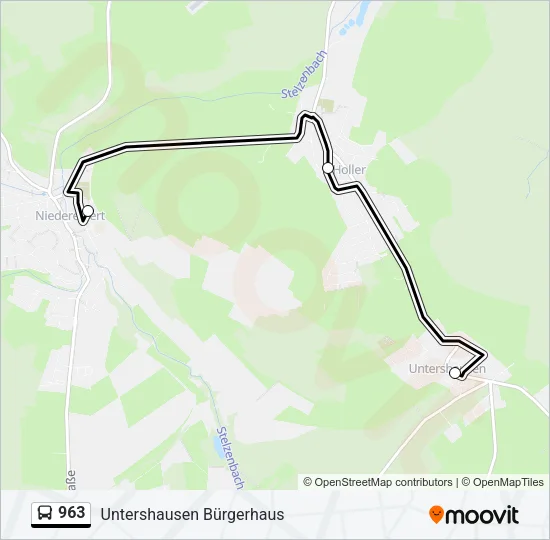 963 Bus Line Map