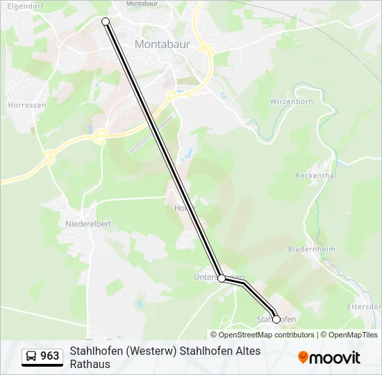 963 Bus Line Map