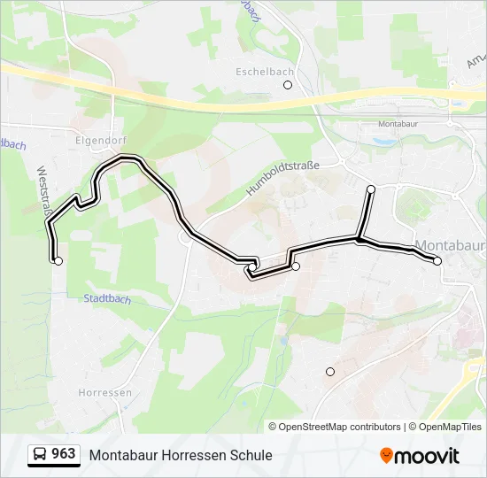 963 Bus Line Map