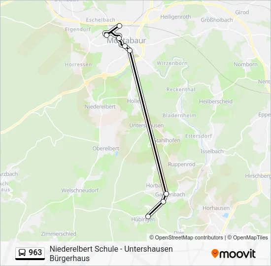 963 Bus Line Map