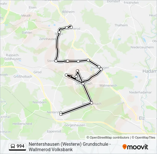 994 Bus Line Map
