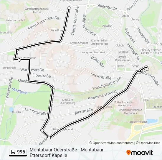995 Bus Line Map