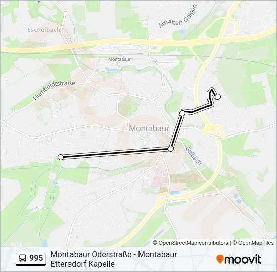 995 Bus Line Map