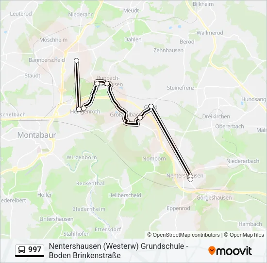 997 Bus Line Map
