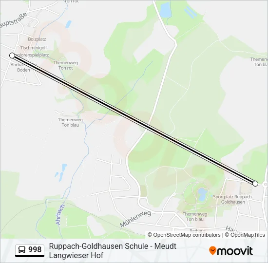 998 Bus Line Map