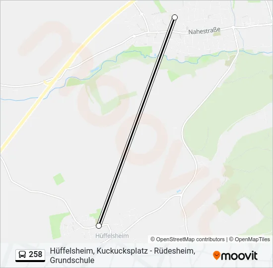 258 Bus Line Map