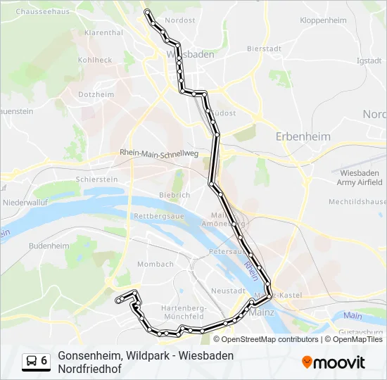 6 Bus Line Map