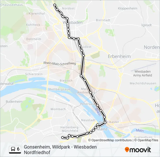 6 Bus Line Map