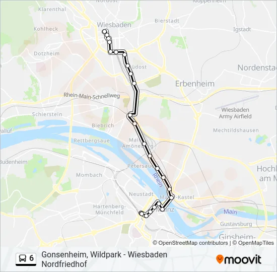 6 Bus Line Map