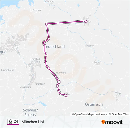 24 Train Line Map