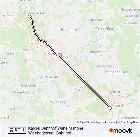 RE11 Bus Line Map