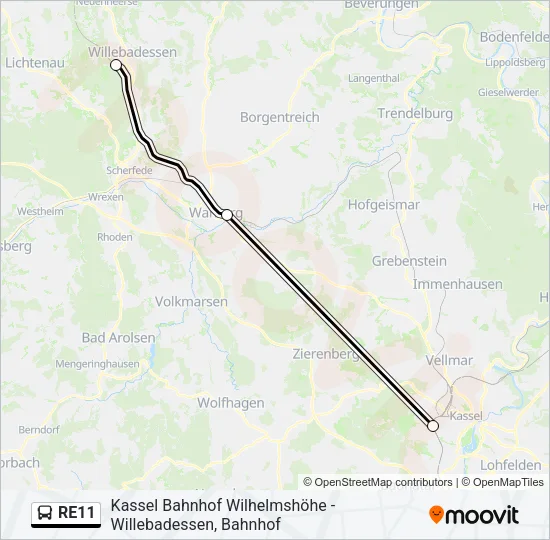 RE11 Bus Line Map